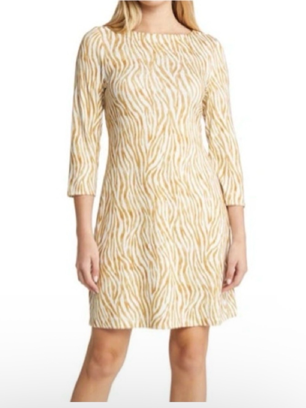 Tommy Bahama Zebra Print Dress NWT Large | 3/4 Sleeve Knit Dress